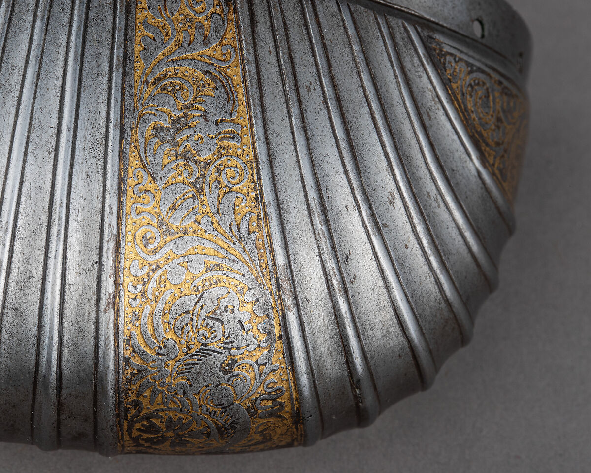 Toe Cap for a Foot Defense (Sabaton), Steel, gold, Augsburg