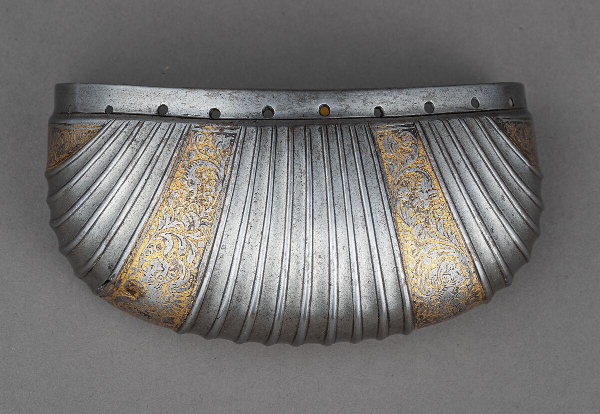 Toe Cap for a Foot Defense (Sabaton), Steel, gold, Augsburg
