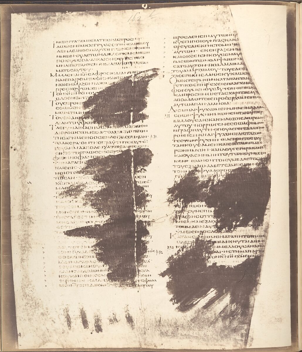 Photographic Facsimiles of the Remains of the Epistles of Clement of Rome.  Made from the Unique Copy Preserved in the Codex Alexandrinus., Roger Fenton (British, 1819–1869), Salted paper prints from glass negatives
