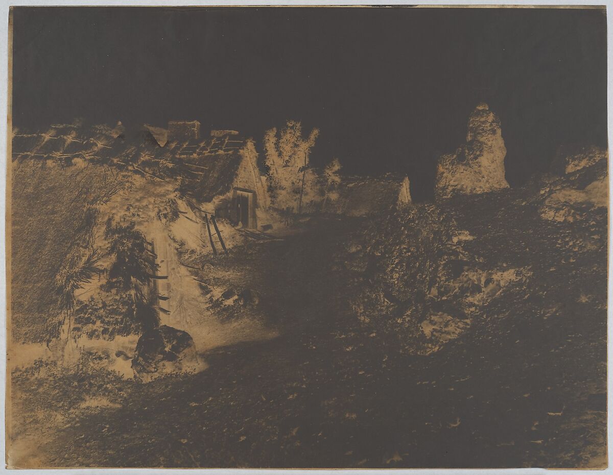 Village de Murols, Edouard Baldus (French (born Prussia), 1813–1889), Paper negative 