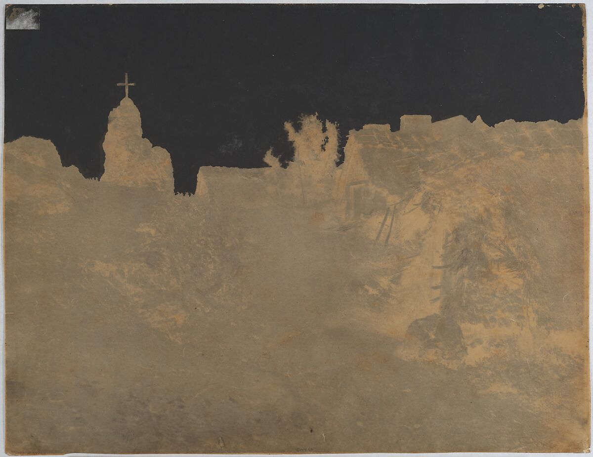 Village de Murols, Edouard Baldus (French (born Prussia), 1813–1889), Paper negative