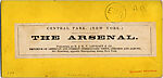 [29 Stereographic Views of the Arsenal, Exterior Views, Central Park, New York], Various, American, Albumen silver prints