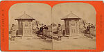[7 Stereographic Views of Gate-Keeper's Huts and Entrances to Central Park, New York], Various, American, Albumen silver prints