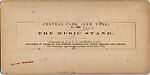 [67 Stereographic Views of Music Stand, Central Park, New York], Various, American, Albumen silver prints