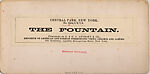 [68 Stereographic Views of Bethesda Fountain: Distant Views, Central Park, New York], Various, American, Albumen silver prints
