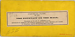 [65 Stereographic Views of Various Fountains, Central Park, New York], Various, American, Albumen silver prints