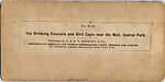 [65 Stereographic Views of Various Fountains, Central Park, New York], Various, American, Albumen silver prints