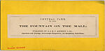 [65 Stereographic Views of Various Fountains, Central Park, New York], Various, American, Albumen silver prints