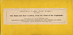 [46 Stereographic Views of Boat Landings and Boat Houses Near Bethesda Fountain, Central Park, New York], Various, American, Albumen silver prints