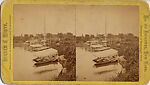 [46 Stereographic Views of Boat Landings and Boat Houses Near Bethesda Fountain, Central Park, New York], Various, American, Albumen silver prints