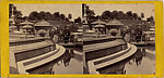 [46 Stereographic Views of Boat Landings and Boat Houses Near Bethesda Fountain, Central Park, New York], Various, American, Albumen silver prints