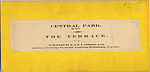 [107  Stereographic Views of Terrace:  Distant Views, Central Park, New York], Various, American, Albumen silver prints