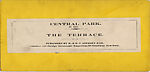 [107  Stereographic Views of Terrace:  Distant Views, Central Park, New York], Various, American, Albumen silver prints