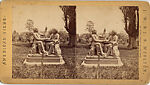 [29 Stereographic View of Auld Lang Syne Statue, Central Park, New York], Various, American, Albumen silver prints