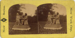 [29 Stereographic View of Auld Lang Syne Statue, Central Park, New York], Various, American, Albumen silver prints