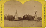[7 Stereographic Views of Daniel Webster Statue, Central Park, New York], Various, American, Albumen silver prints