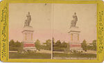 [7 Stereographic Views of Daniel Webster Statue, Central Park, New York], Various, American, Albumen silver prints