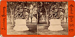 [2 Stereographic Views of Fitz Green Halleck Statue, Central Park, New York], Various, American, Albumen silver prints