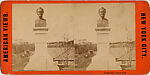 [7 Stereographic Views of Humboldt Statue, Central Park, New York], Various, American, Albumen silver prints