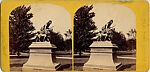 [23 Stereographic Views of Indian Statue, Central Park, New York], Various, American, Albumen silver prints