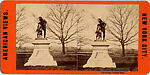 [23 Stereographic Views of Indian Statue, Central Park, New York], Various, American, Albumen silver prints