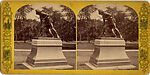 [23 Stereographic Views of Indian Statue, Central Park, New York], Various, American, Albumen silver prints