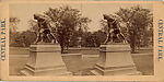 [23 Stereographic Views of Indian Statue, Central Park, New York], Various, American, Albumen silver prints