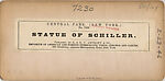 [22 Stereographic Views of Johann C. F. von Schiller Monument, Central Park, New York], Various, American, Albumen silver prints
