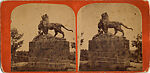 [21 Stereographic Views of Lioness and Cubs Statue, Central Park, New York], Various, American, Albumen silver prints