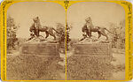 [21 Stereographic Views of Lioness and Cubs Statue, Central Park, New York], Various, American, Albumen silver prints