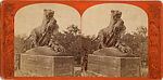 [21 Stereographic Views of Lioness and Cubs Statue, Central Park, New York], Various, American, Albumen silver prints