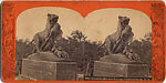 [21 Stereographic Views of Lioness and Cubs Statue, Central Park, New York], Various, American, Albumen silver prints