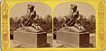 [21 Stereographic Views of Lioness and Cubs Statue, Central Park, New York], Various, American, Albumen silver prints