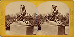[21 Stereographic Views of Lioness and Cubs Statue, Central Park, New York], Various, American, Albumen silver prints