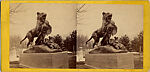 [21 Stereographic Views of Lioness and Cubs Statue, Central Park, New York], Various, American, Albumen silver prints