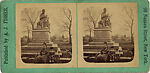 [18 Stereographic Views of Sir Walter Scott Statue, Central Park, New York], Various, American, Albumen silver prints