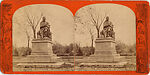 [18 Stereographic Views of Sir Walter Scott Statue, Central Park, New York], Various, American, Albumen silver prints