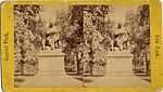 [18 Stereographic Views of Sir Walter Scott Statue, Central Park, New York], Various, American, Albumen silver prints