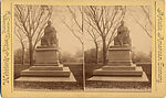 [18 Stereographic Views of Sir Walter Scott Statue, Central Park, New York], Various, American, Albumen silver prints