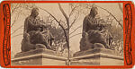 [18 Stereographic Views of Sir Walter Scott Statue, Central Park, New York], Various, American, Albumen silver prints