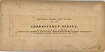 [24 Stereographic Views of Shakespeare Statue, Central Park, New York], Various, American, Albumen silver prints