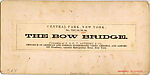 [170 Stereographic Views of Bow Bridge, Central Park, New York], Various, American, Albumen silver prints