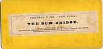 [170 Stereographic Views of Bow Bridge, Central Park, New York], Various, American, Albumen silver prints