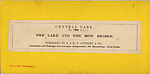 [170 Stereographic Views of Bow Bridge, Central Park, New York], Various, American, Albumen silver prints