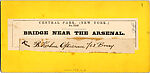 [14 Stereographic Views of Denesmouth Arch, Central Park, New York], Various, American, Albumen silver prints