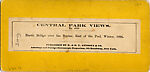 [33 Stereographic Views of Glenspan, also known as Rustic Bridge or Grotto Bridge, Central Park, New York], Various, American, Albumen silver prints