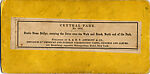 [26 Stereographic Views of Huddlestone, Central Park, New York], Various, American, Albumen silver prints