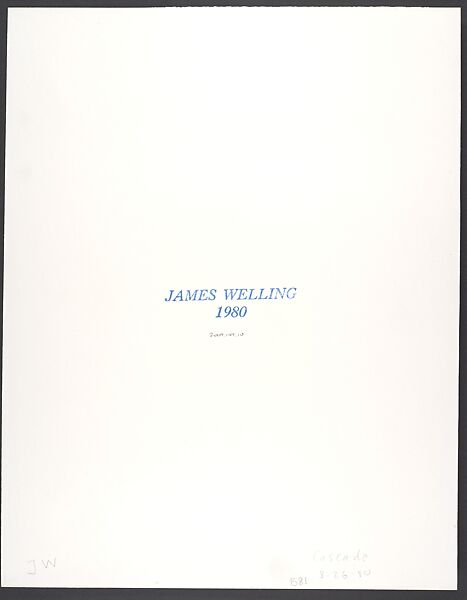 Cascade, James Welling (American, born 1951), Gelatin silver print