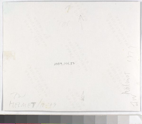 Helmet, James Welling (American, born 1951), Gelatin silver print