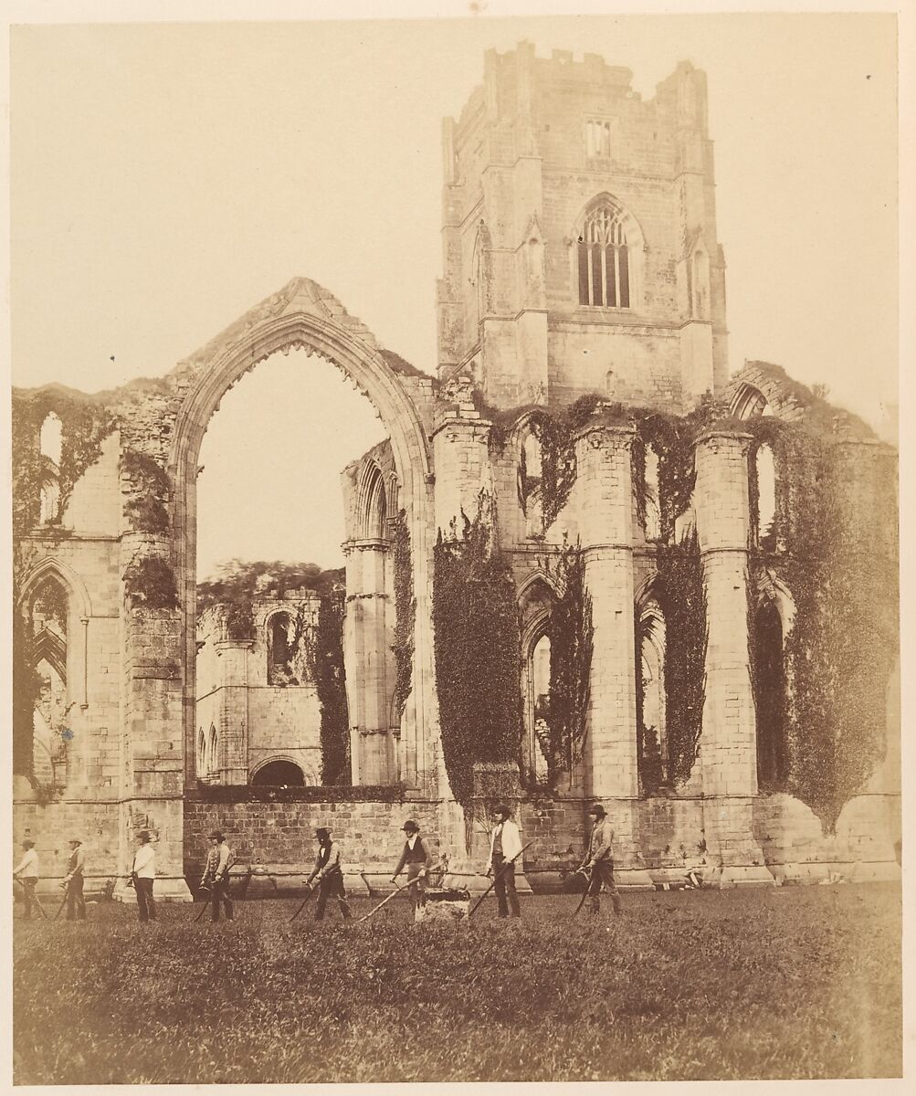 Fountains Abbey.  East Window and Tower, Joseph Cundall (British, Norwich, Norfolk 1818–1895 Wallington, Surrey), Albumen silver print 